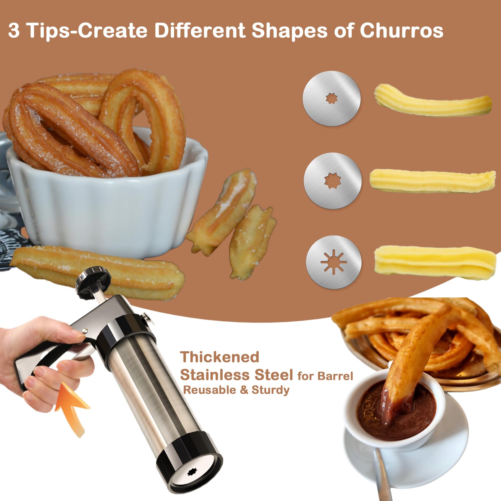 Traditional Churro Maker Machi - Churros Maker Gun 评论和价格