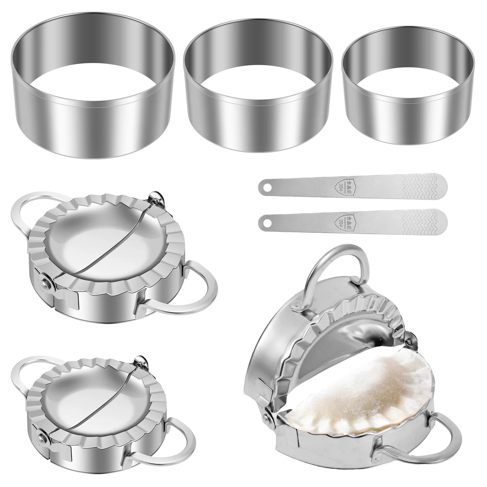 Stainless Steel Dumpling Maker - Dumpling Press Set 评论和价格