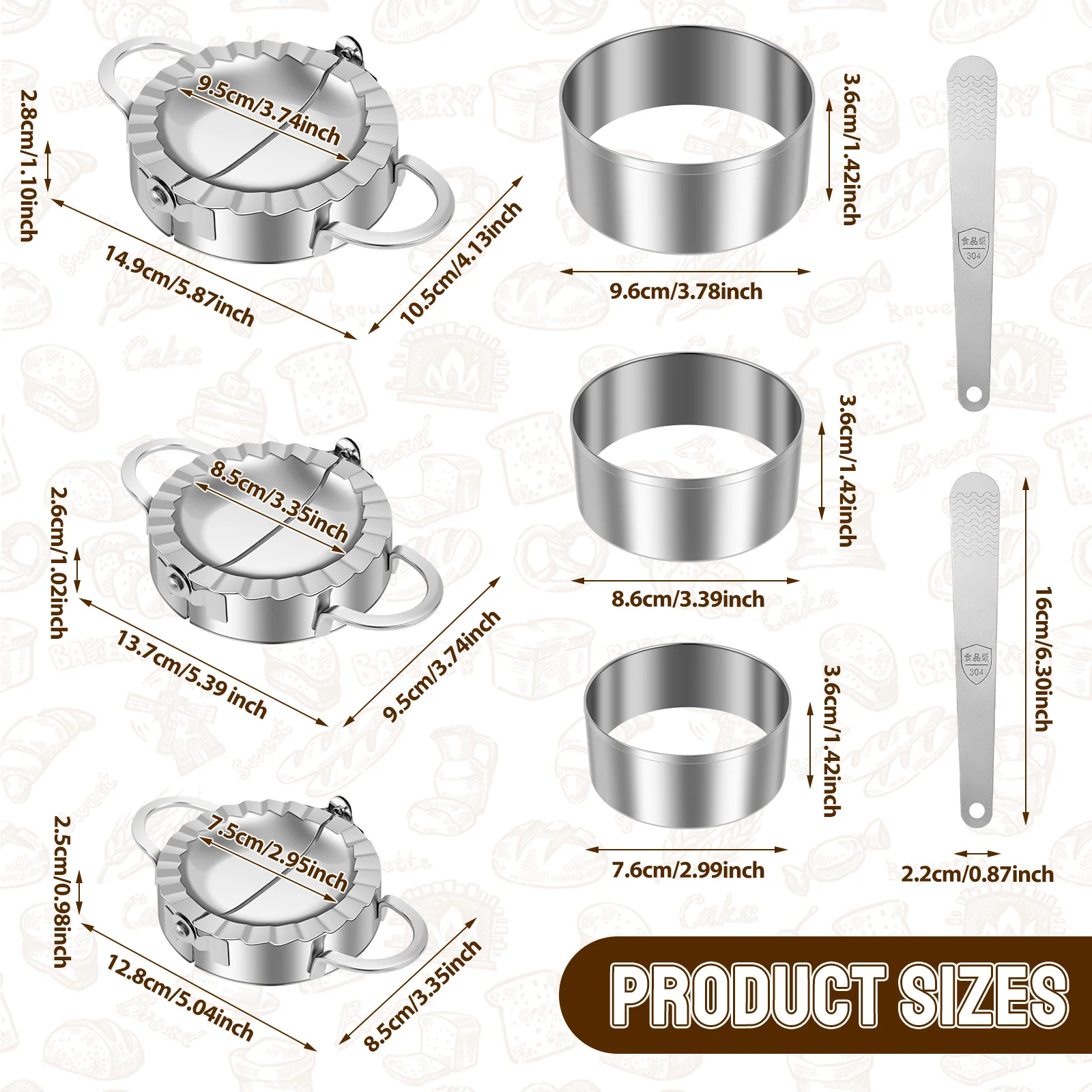 Stainless Steel Dumpling Maker - Dumpling Press Set 评论和价格