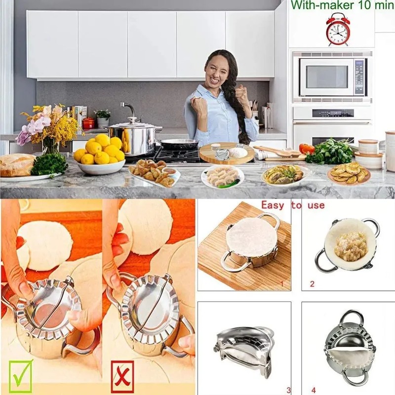 Steel Stainless Dumpling Maker - Dumpling Press Set 评论和价格