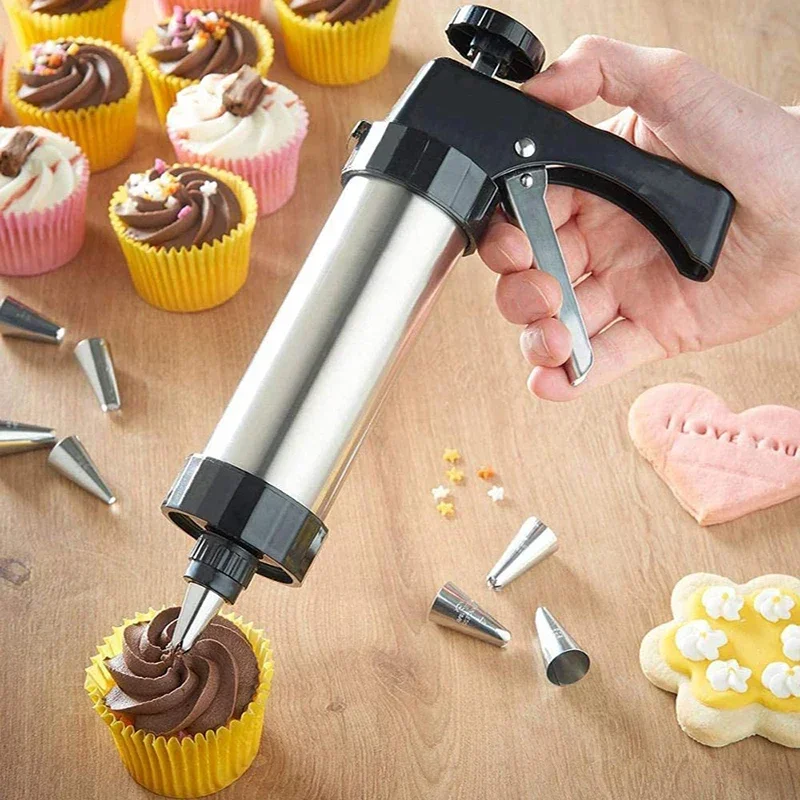 Cookie Press Gun Kit Stainless - Churros Maker Gun 评论和价格