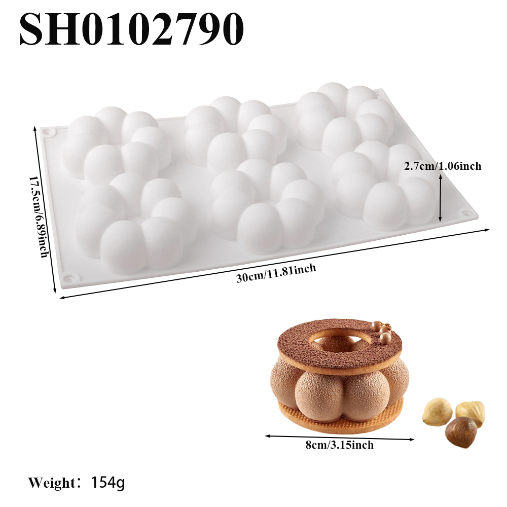 1 or 6 Cells Petal Shaped Donu - Donut Mold Silicone 评论和价格