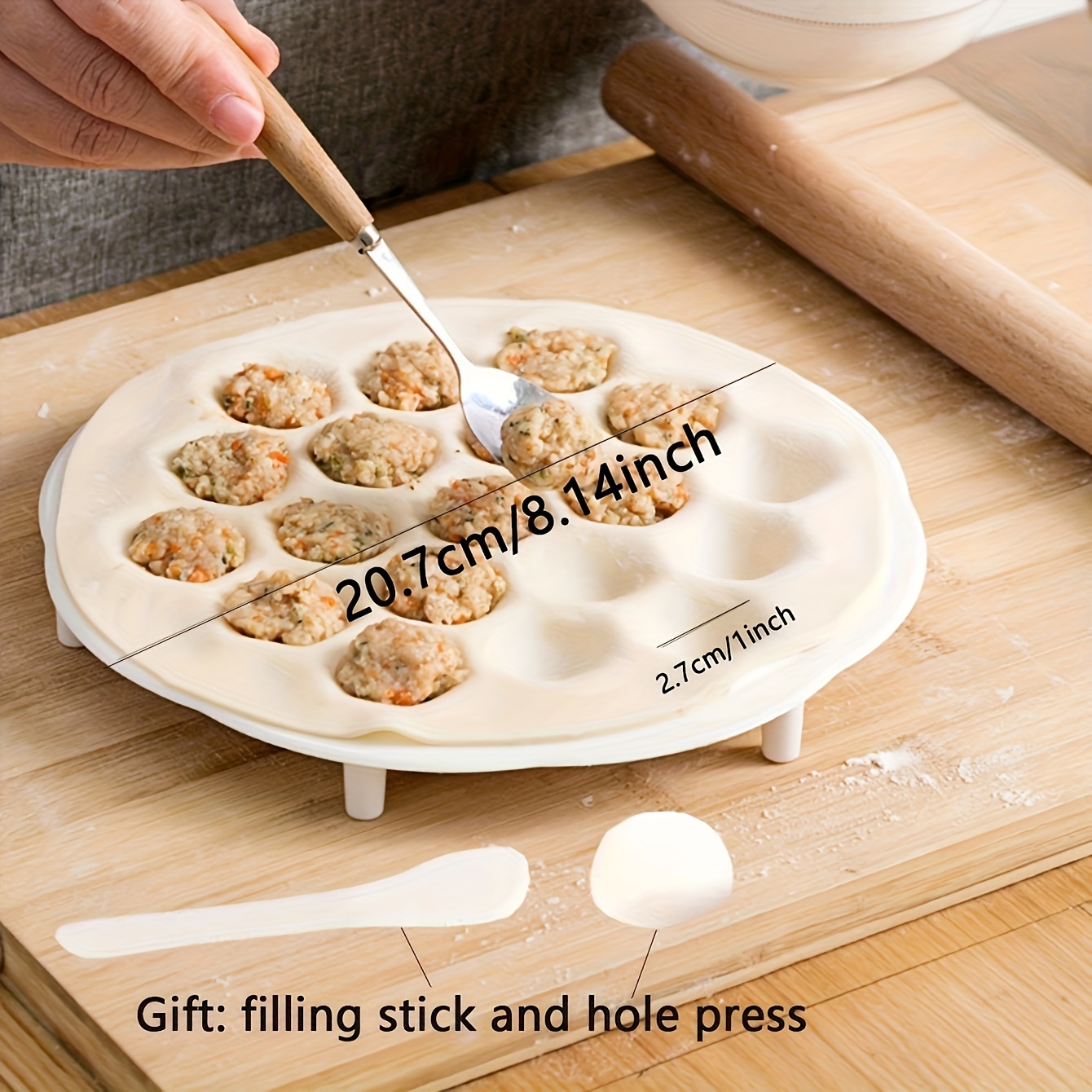 1pc- Simple Chinese Dumplings  - Dumpling Press Set 评论和价格