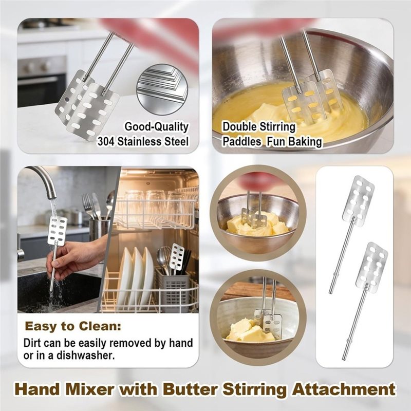 A83G-2Pcs Hand Mixer Butter Ch - Kitchenaid Mixer Hand Mixer 评论和价格
