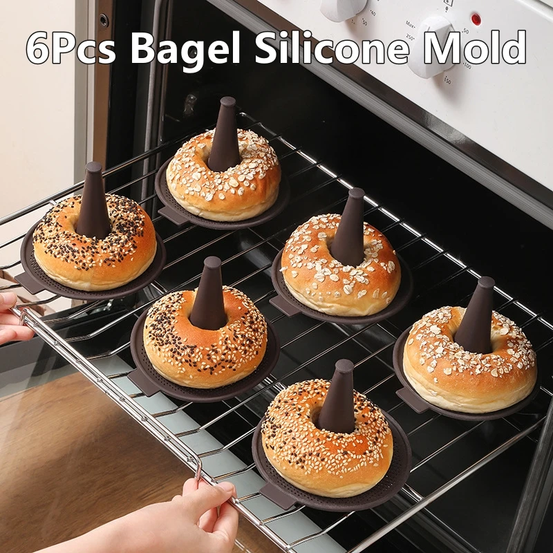 6Pcs Bagel Tools Silicone Mold - Donut Mold Silicone 评论和价格