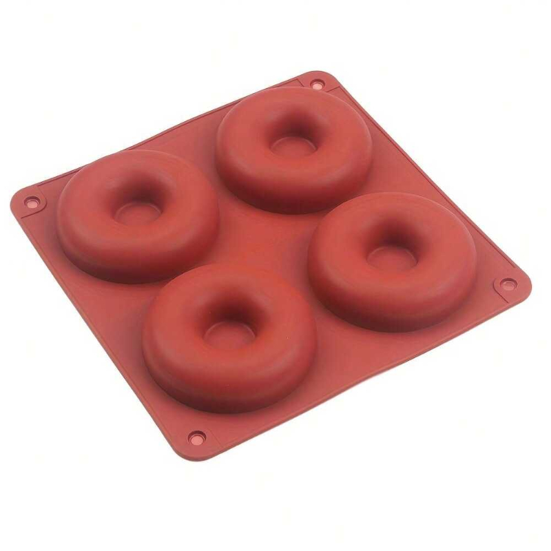 1PC 4 Holes Donut Silicone Mol - Donut Mold Silicone 评论和价格